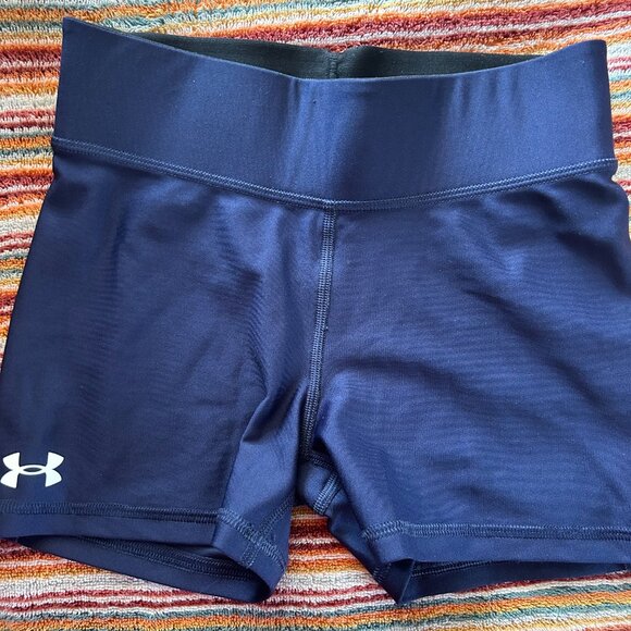 🦋Under Armour HeatGear Compression Shorts – Navy Blue (Size Small) - Picture 1 of 3
